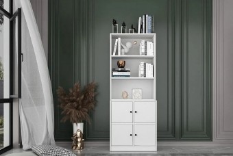 Стеллаж книжный Билли Айден 8 Белый FS дизайн IKEA ракурс 2