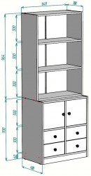 Стеллаж книжный Билли Айден 9 Белый FS дизайн IKEA ракурс 3