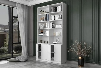 Стеллаж книжный Билли Айден Белый FS дизайн IKEA ракурс 3