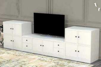 ТВ тумба Билли Айден Белый FS дизайн IKEA ракурс 2