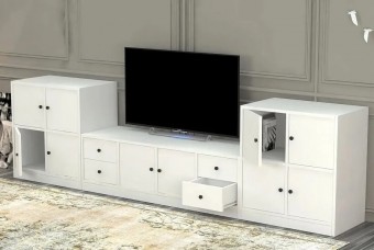 ТВ тумба Билли Айден Белый FS дизайн IKEA ракурс 3