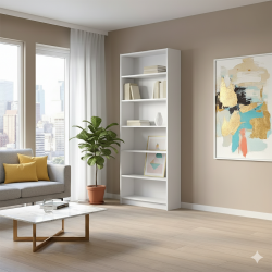 Стеллаж Билли Либерти белый дизайн IKEA ракурс 2