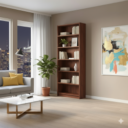 Стеллаж Билли Либерти орех дизайн IKEA ракурс 2