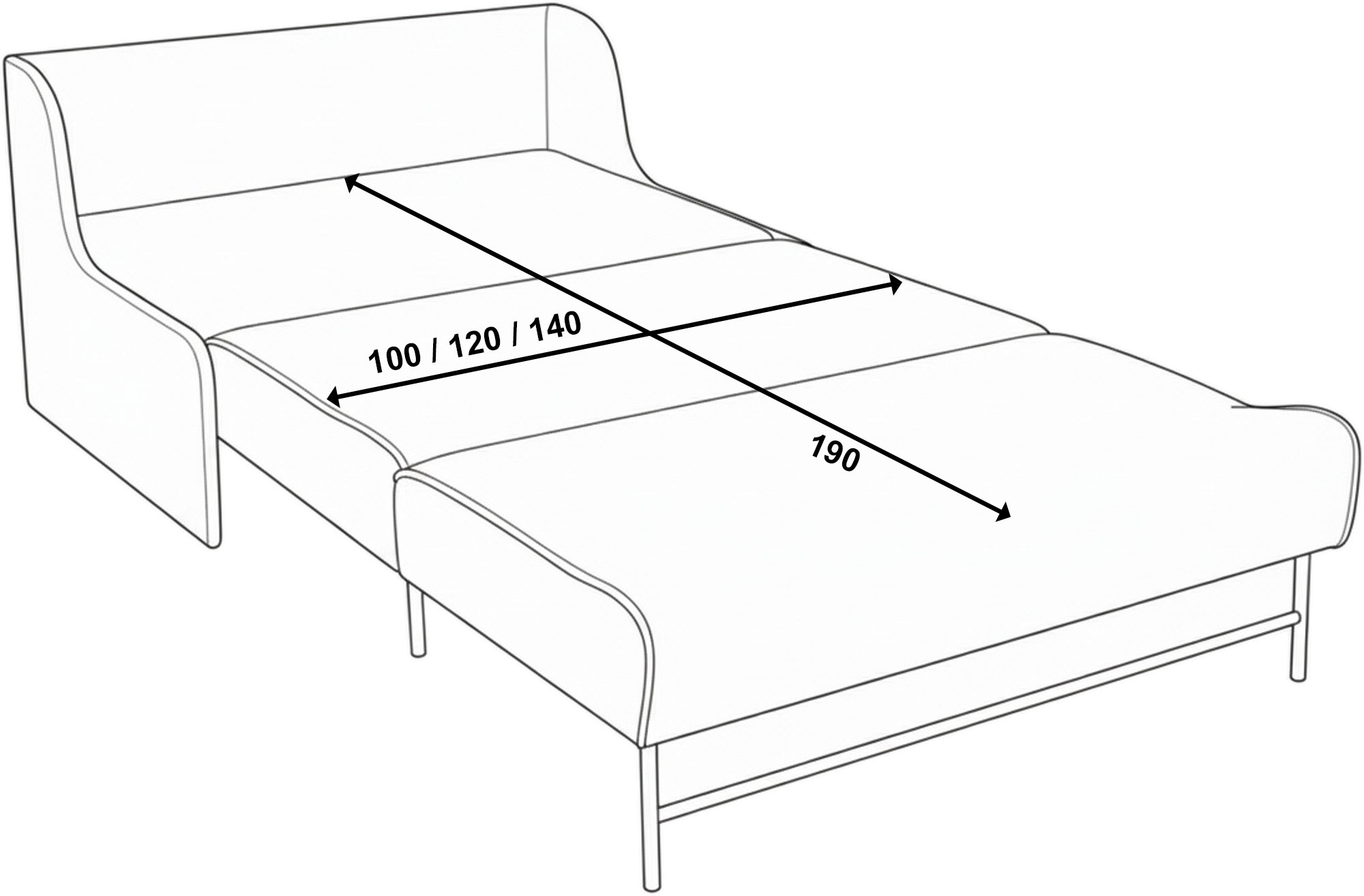 Диван выкатной малютка Ольга БП А40 Диван выкатной малютка Ольга БП А40