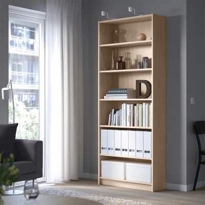 Стеллаж Билли 01 FS дуб сонома дизайн IKEA в интерьере