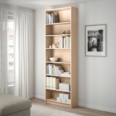 Стеллаж Билли 04 FS дуб сонома дизайн IKEA в интерьере