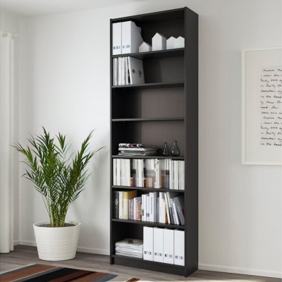 Стеллаж Билли 04 FS венге дизайн IKEA в интерьере