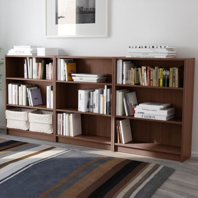 Стеллаж Билли 07 FS орех экко дизайн IKEA в интерьере