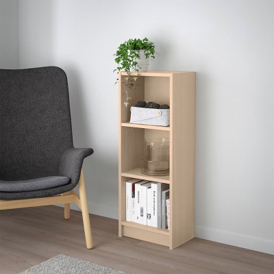 Стеллаж Билли 08 FS дуб сонома дизайн IKEA в интерьере