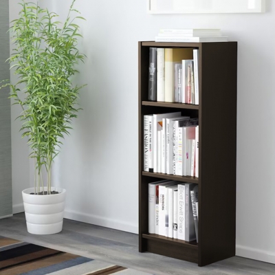 Стеллаж Билли 08 FS венге дизайн IKEA в интерьере