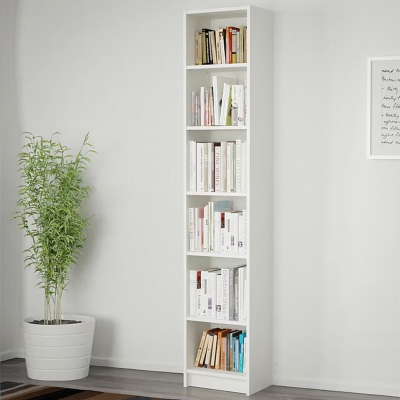 Стеллаж Билли 10 FS белый дизайн IKEA в интерьере