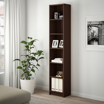 Стеллаж Билли 10 FS венге дизайн IKEA в интерьере