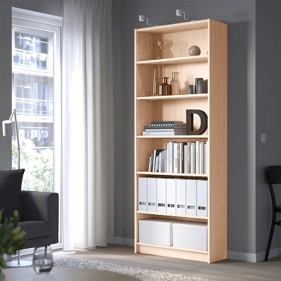 Стеллаж Билли Либерти 17 FS дуб молочный дизайн IKEA в интерьере