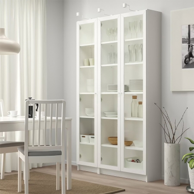 Шкаф Билли 11 FS белый дизайн IKEA в интерьере