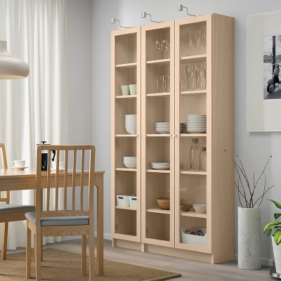 Шкаф Билли 11 FS дуб сонома дизайн IKEA в интерьере