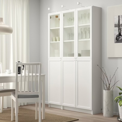 Шкаф Билли 12 FS белый дизайн IKEA в интерьере