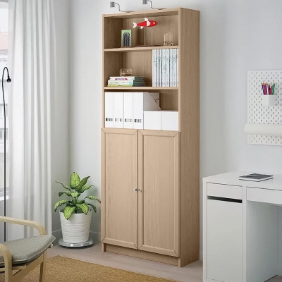 Шкаф Билли 23 FS дуб сонома дизайн IKEA в интерьере