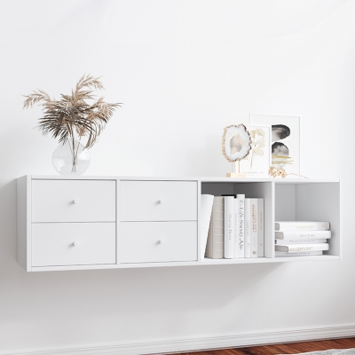 Тумба навесная Билли 4ящ. FS белый Икеа (IKEA) в интерьере