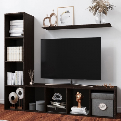 Стеллаж Билли 25 FS венге дизайн IKEA в интерьере