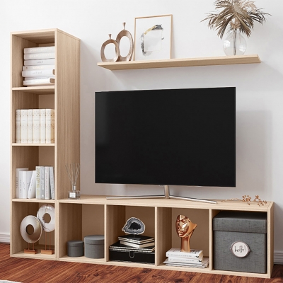 Стеллаж Билли 25 FS дуб сонома дизайн IKEA в интерьере