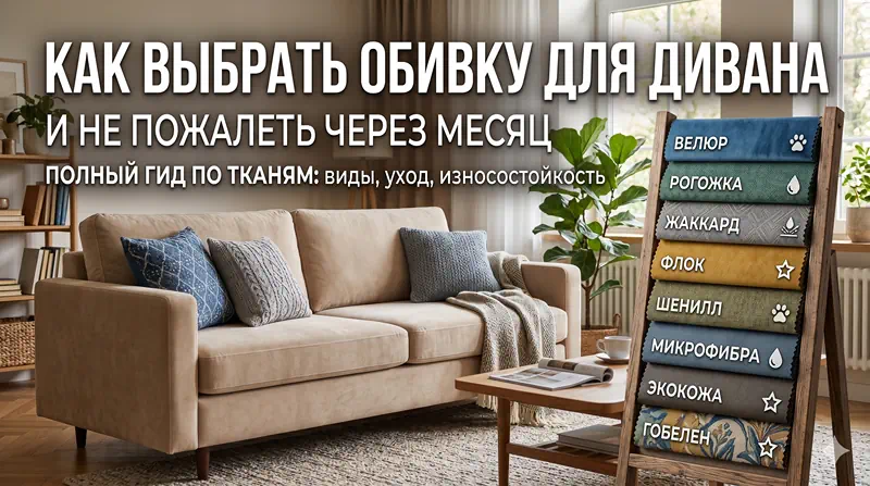 Как выбрать обивку для дивана и не пожалеть через месяц: полный гид по тканям